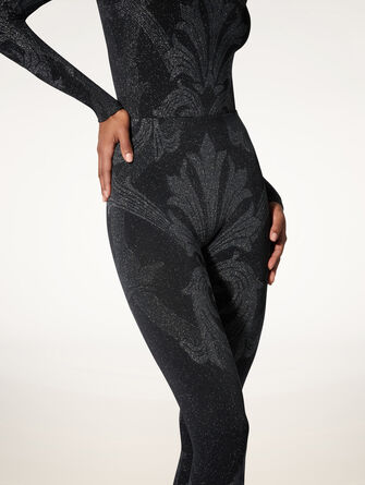 Metallic Jacquard Tights