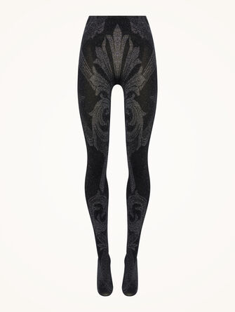 Metallic Jacquard Tights