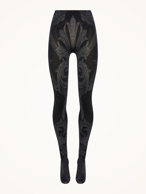 Metallic Jacquard Tights