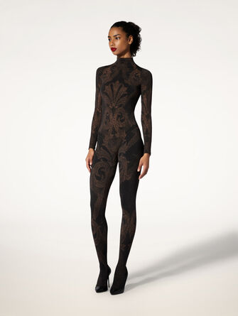 Metallic Jacquard Tights