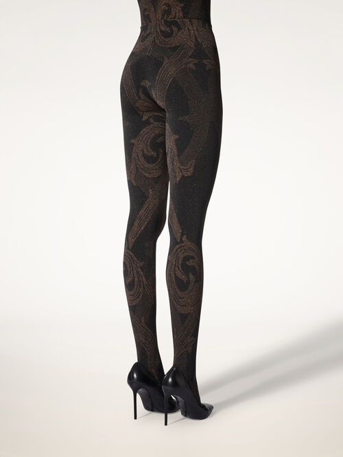 Metallic Jacquard Tights