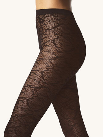 Snake Jacquard Tights