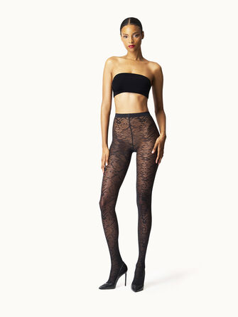 Snake Jacquard Tights