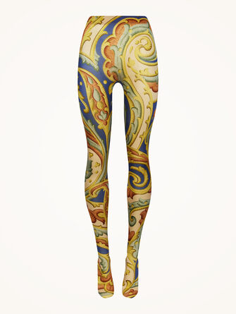 Paisley Baroque Tights