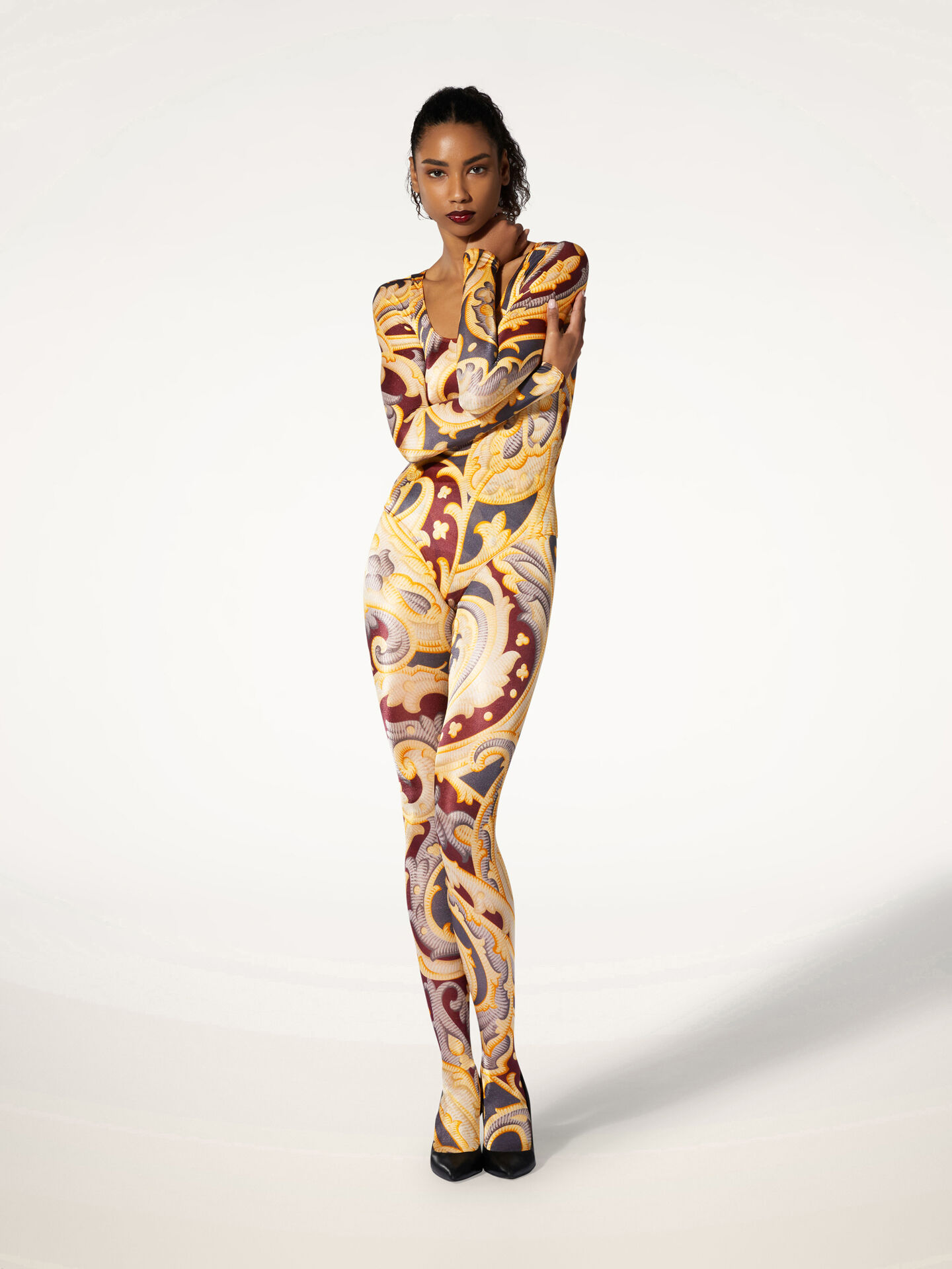 Paisley Baroque Tights