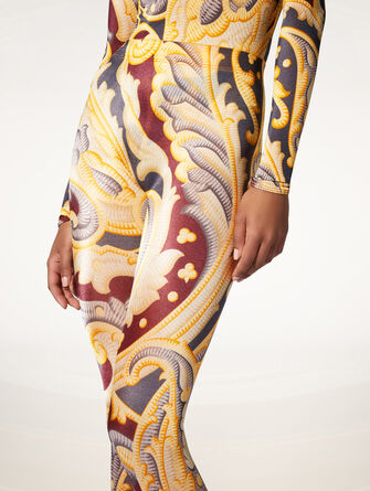 Paisley Baroque Tights