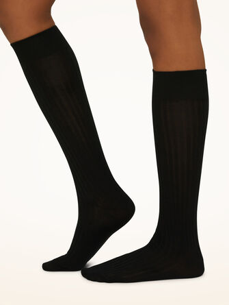 Luxury Cotton Rib Knee-Highs