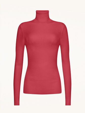 Merino Fine Rib Top Long Sleeve