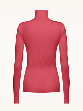 Merino Fine Rib Top Long Sleeve