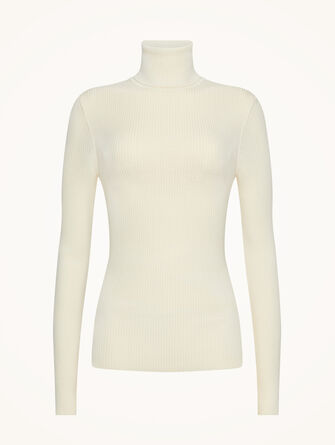 Merino Fine Rib Top Long Sleeve