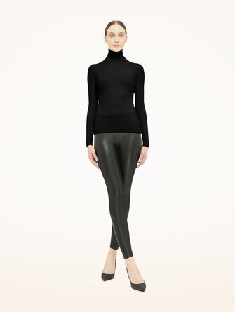 Merino Fine Rib Top Long Sleeve