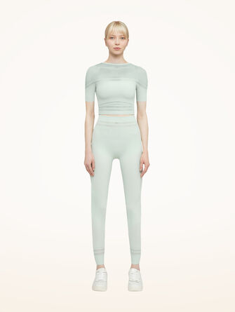 Net Lines Top Short Sleeves