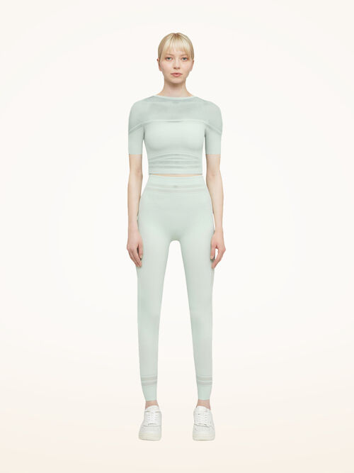 Net Lines Top Short Sleeves