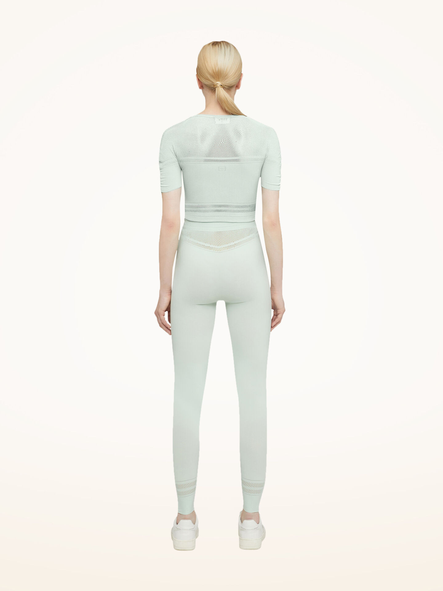 Net Lines Top Short Sleeves