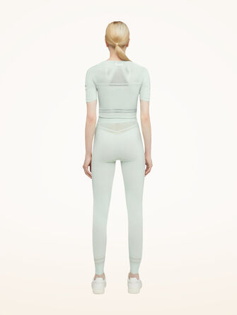 Net Lines Top Short Sleeves
