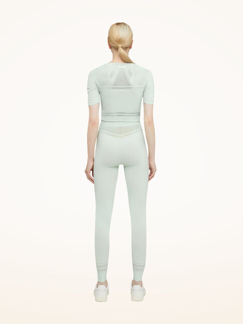 Net Lines Top Short Sleeves