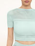 Net Lines Top Short Sleeves