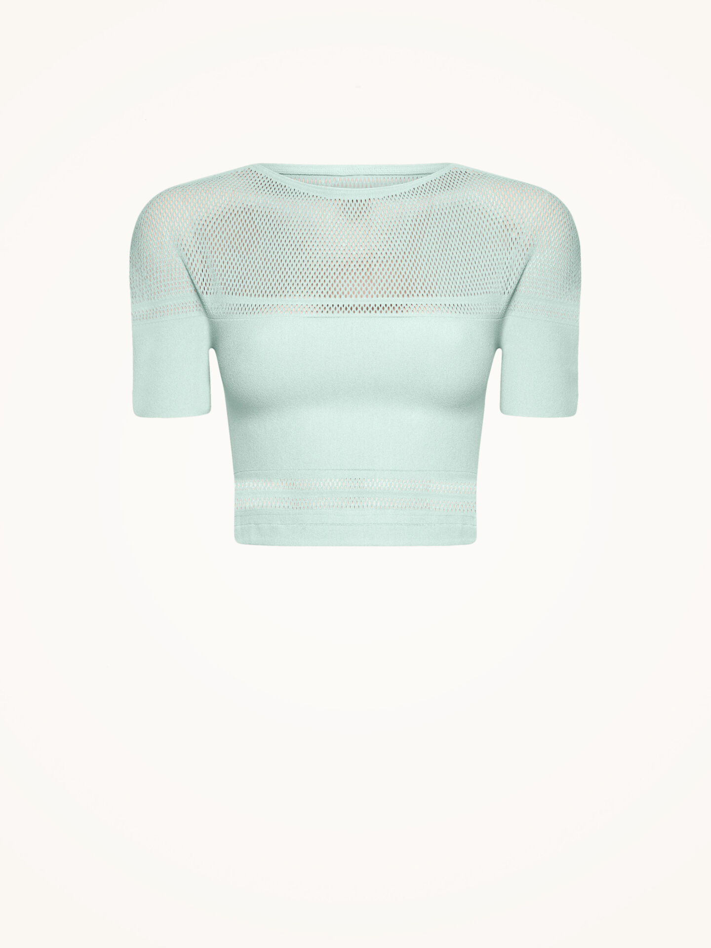 Net Lines Top Short Sleeves