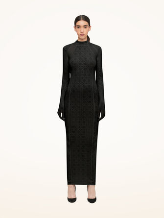 Intricate Sheer Pattern Dress