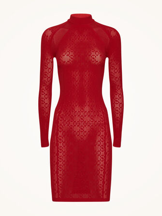 Intricate Sheer Pattern Dress