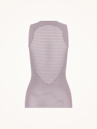 Grid Net Top Sleeveless
