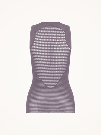 Grid Net Top Sleeveless