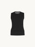 Sheer Opaque Knit Top Sleeveless