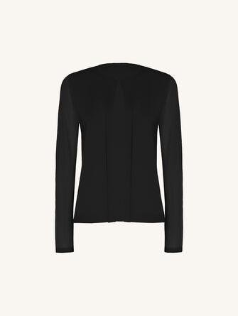Sheer Opaque Knit Cardigan