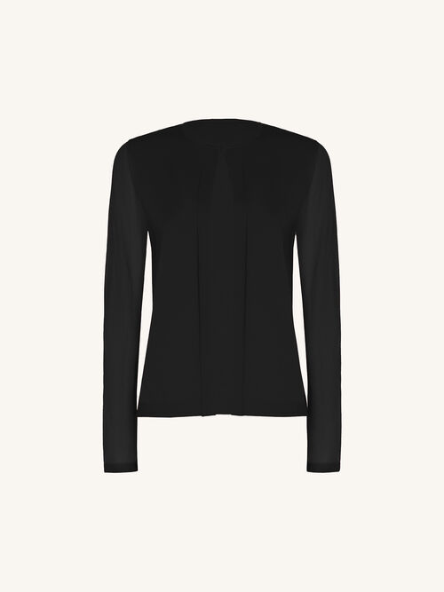 Sheer Opaque Knit Cardigan