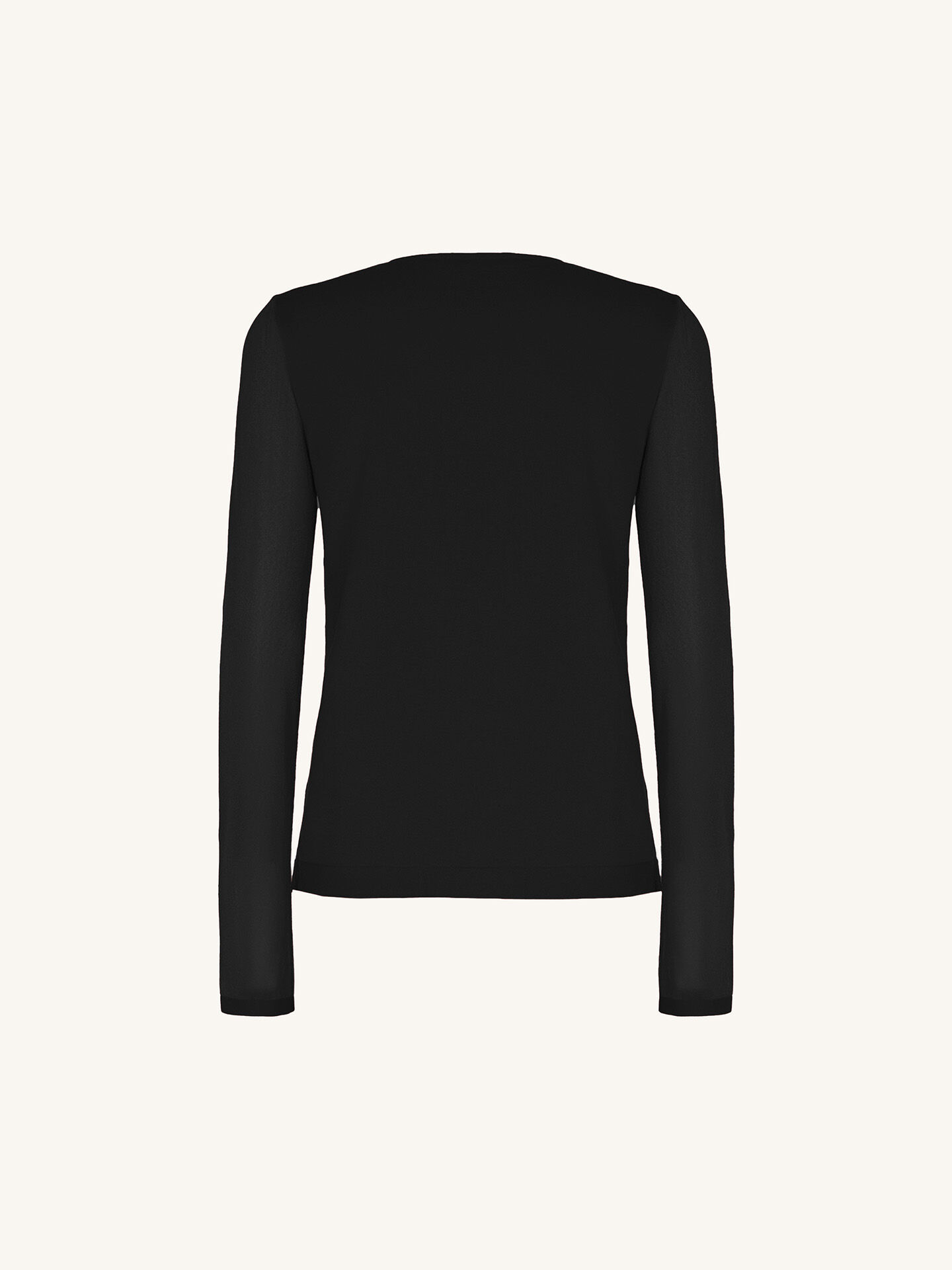 Sheer Opaque Knit Cardigan