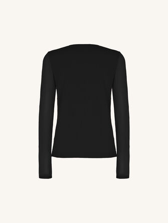 Sheer Opaque Knit Cardigan