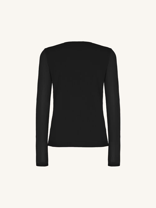 Sheer Opaque Knit Cardigan