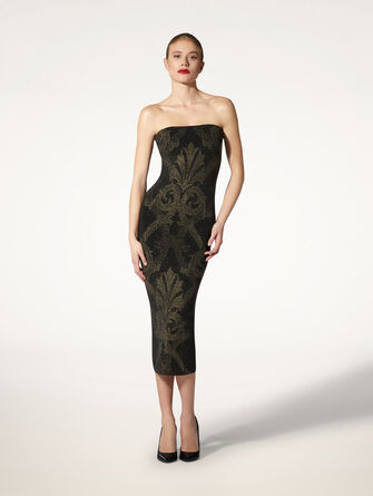 Metallic Jacquard Dress