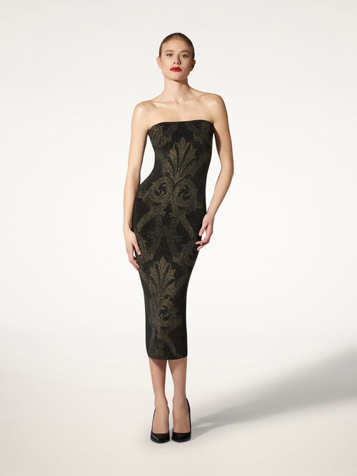 Metallic Jacquard Dress
