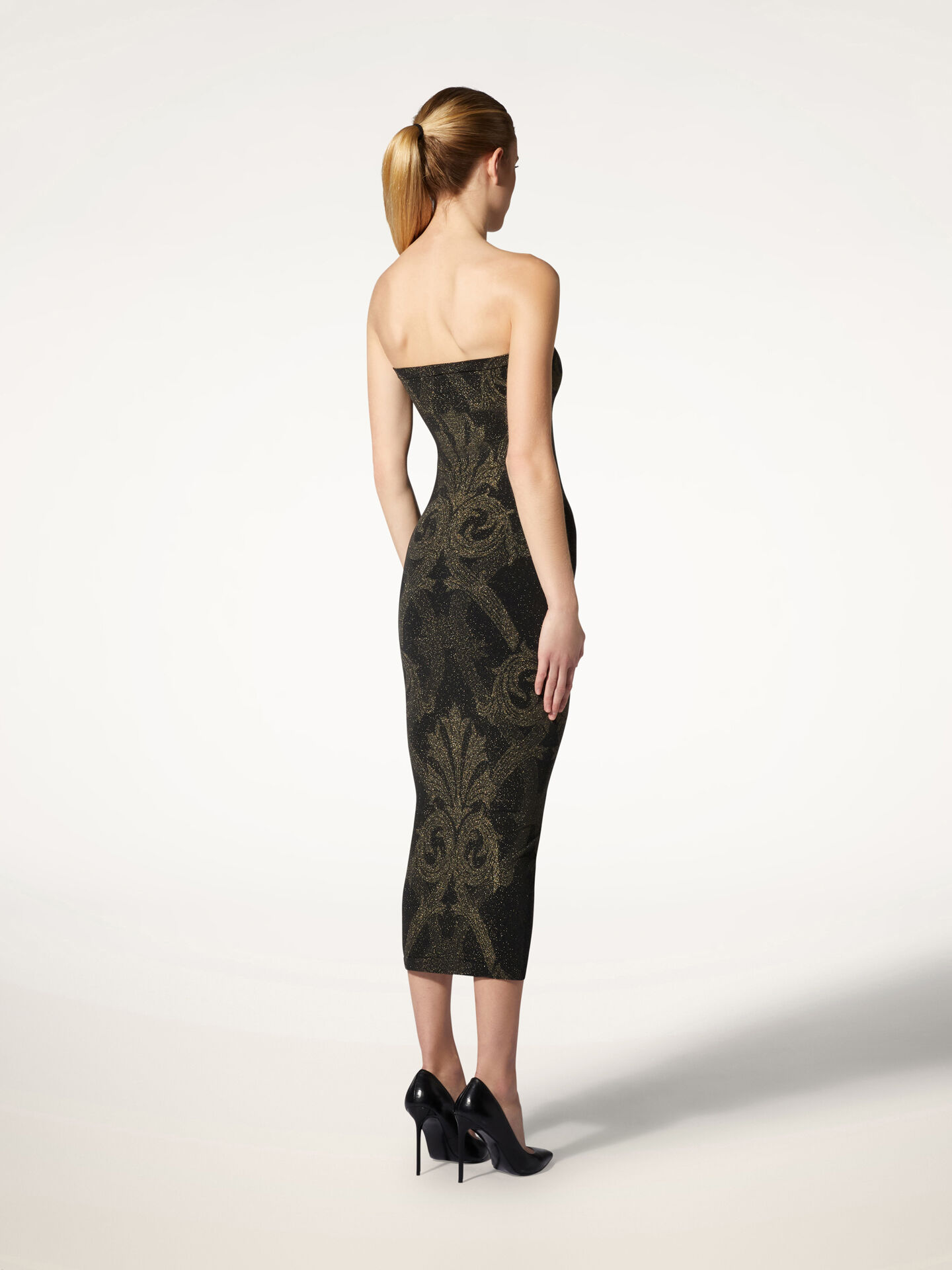 Metallic Jacquard Dress