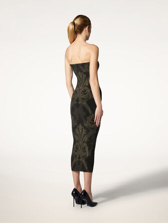 Metallic Jacquard Dress