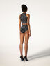 Metallic Jacquard Crop Top