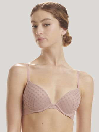 Sheer Logo Push-Up Bra