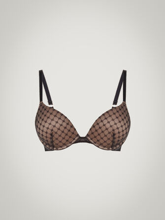 Sheer Logo Push-Up Bra