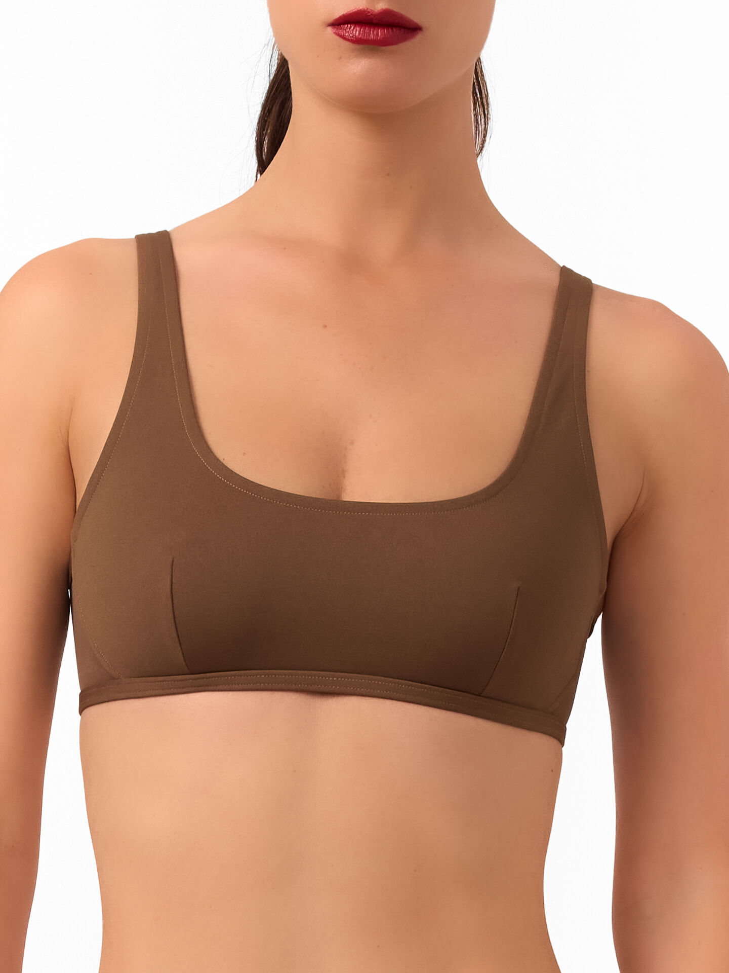 Sheer Opaque Swim Top