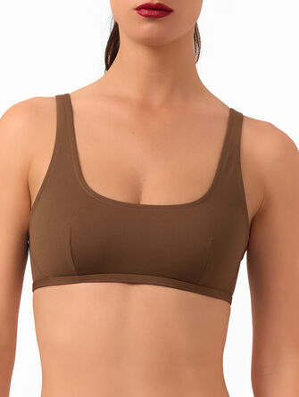 Sheer Opaque Swim Top