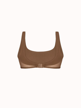 Sheer Opaque Swim Top