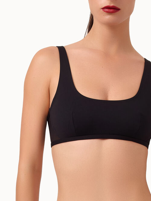 Sheer Opaque Swim Top
