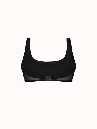 Sheer Opaque Swim Top