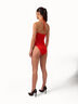 Net Ribs Swim Bodysuit