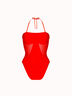 Net Ribs Swim Bodysuit