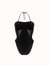 Net Ribs Swim Bodysuit