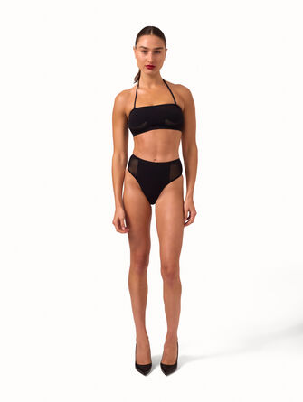 Net Ribs Swim Bandeau Bra