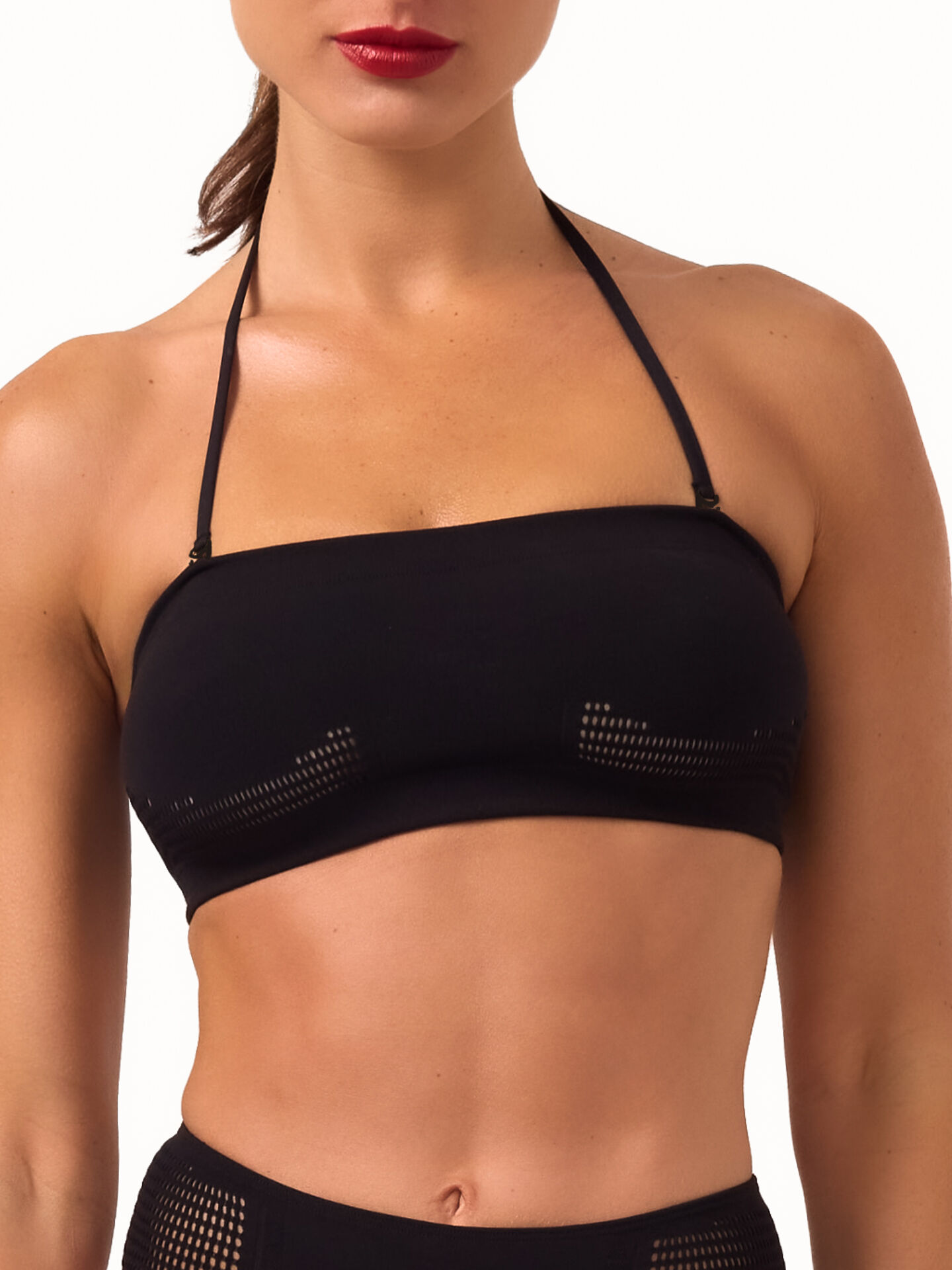 Net Ribs Swim Bandeau Bra