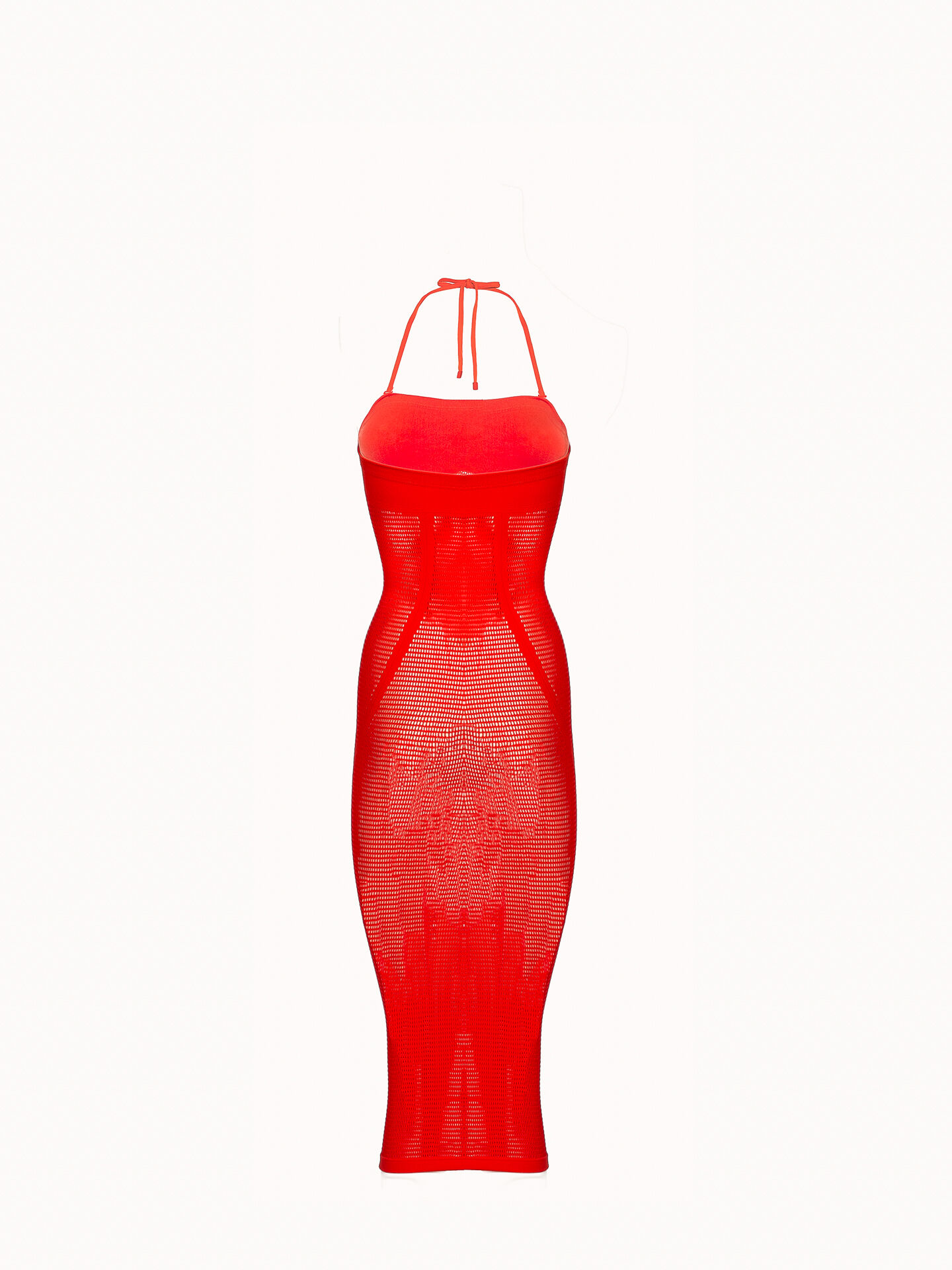 Net Ribs Swim Dress